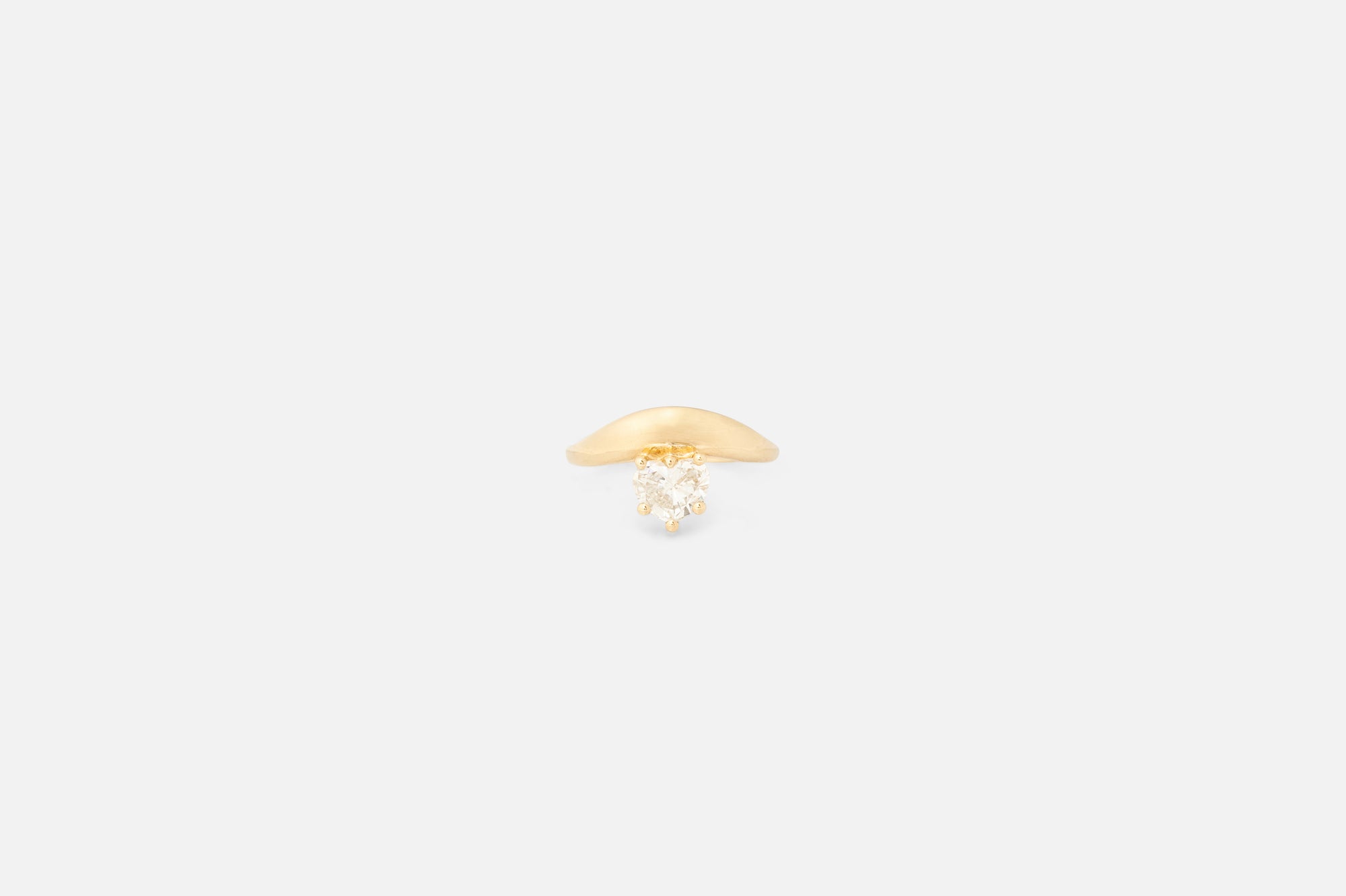 0.70CT One of Kind Heart Curve Solitaire