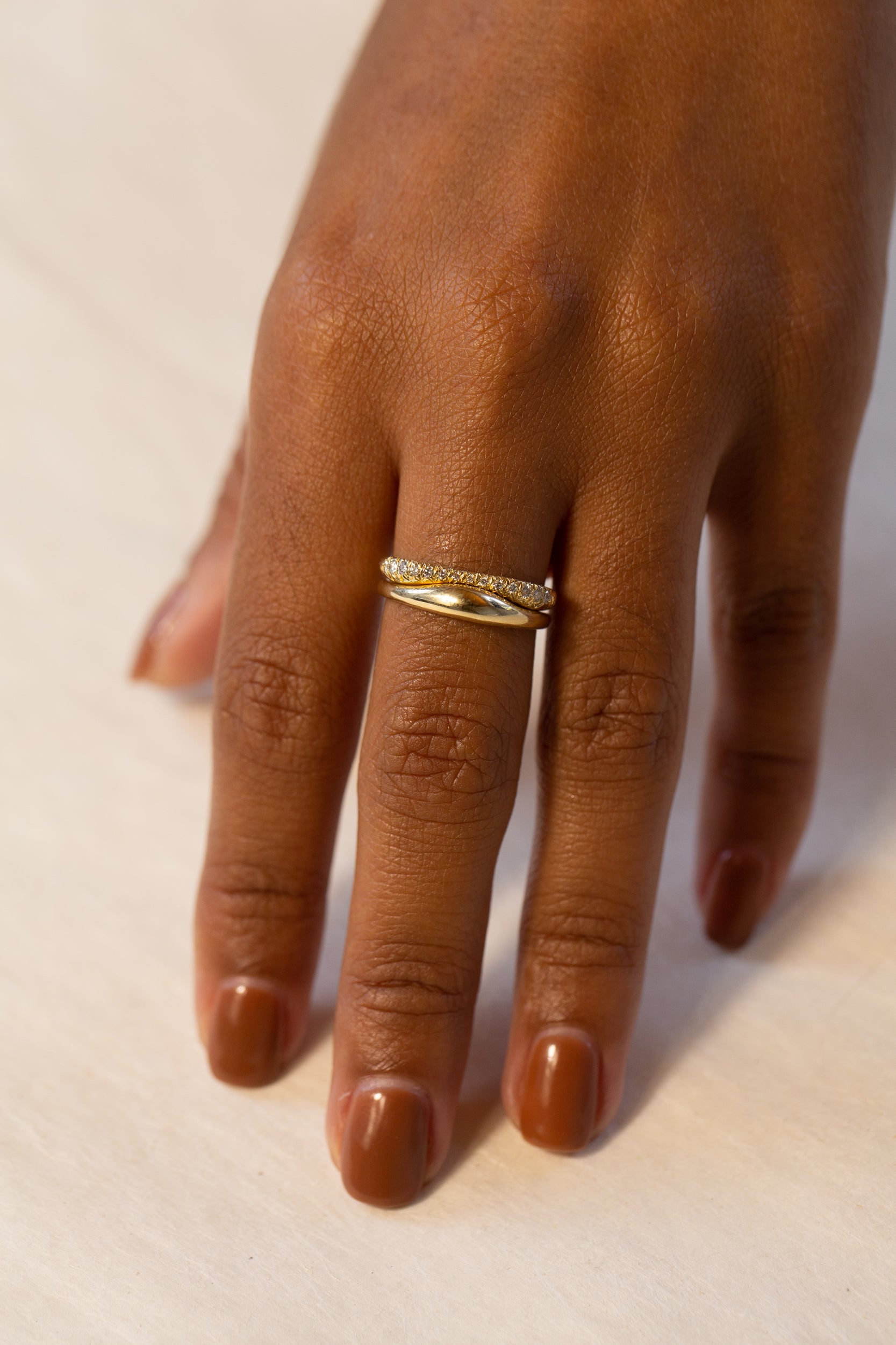 Pavé Double Peak Ring