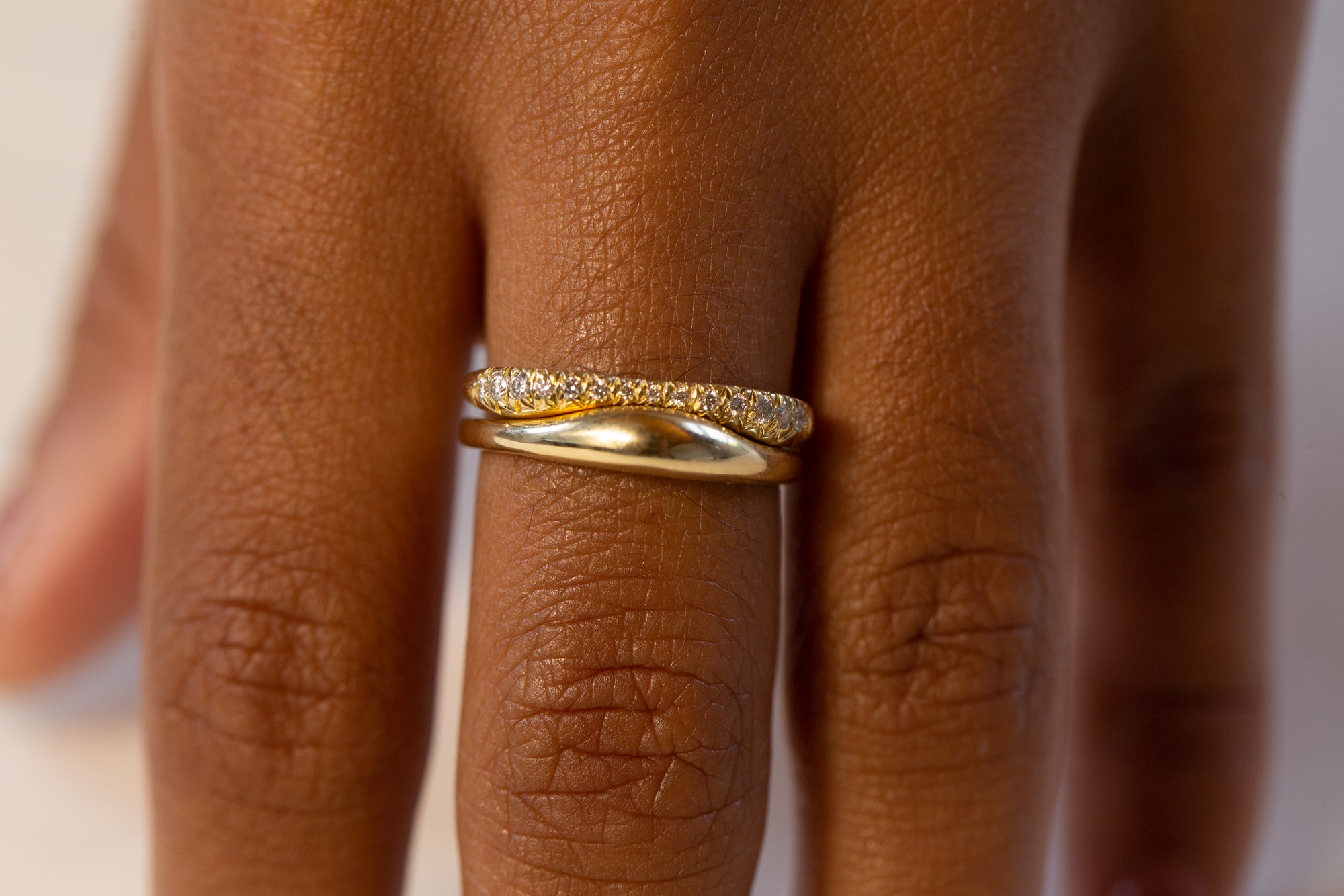 Pavé Double Peak Ring