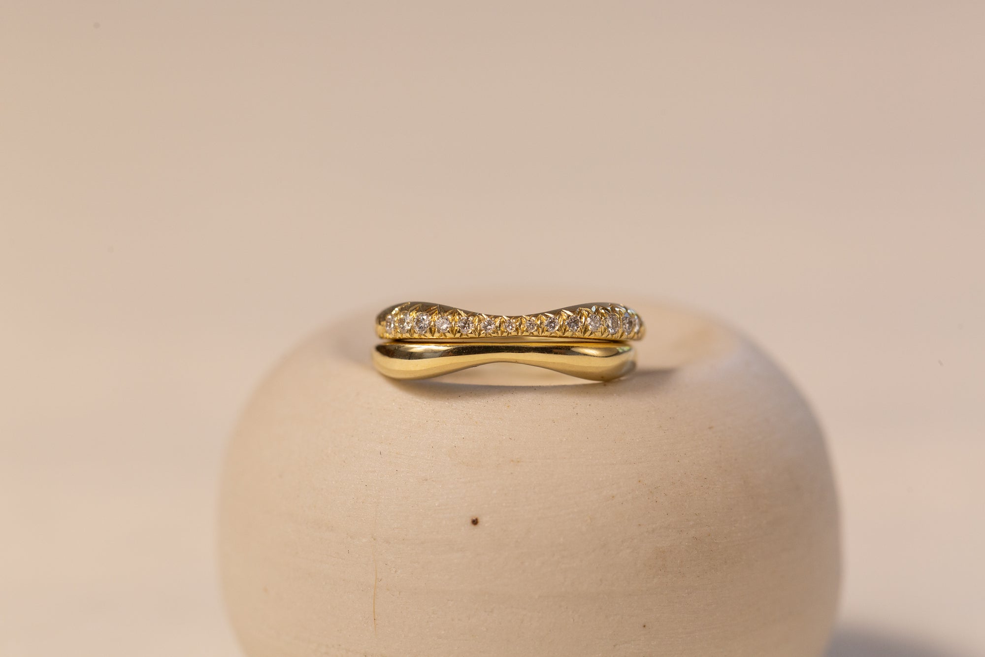 Pavé Double Peak Ring