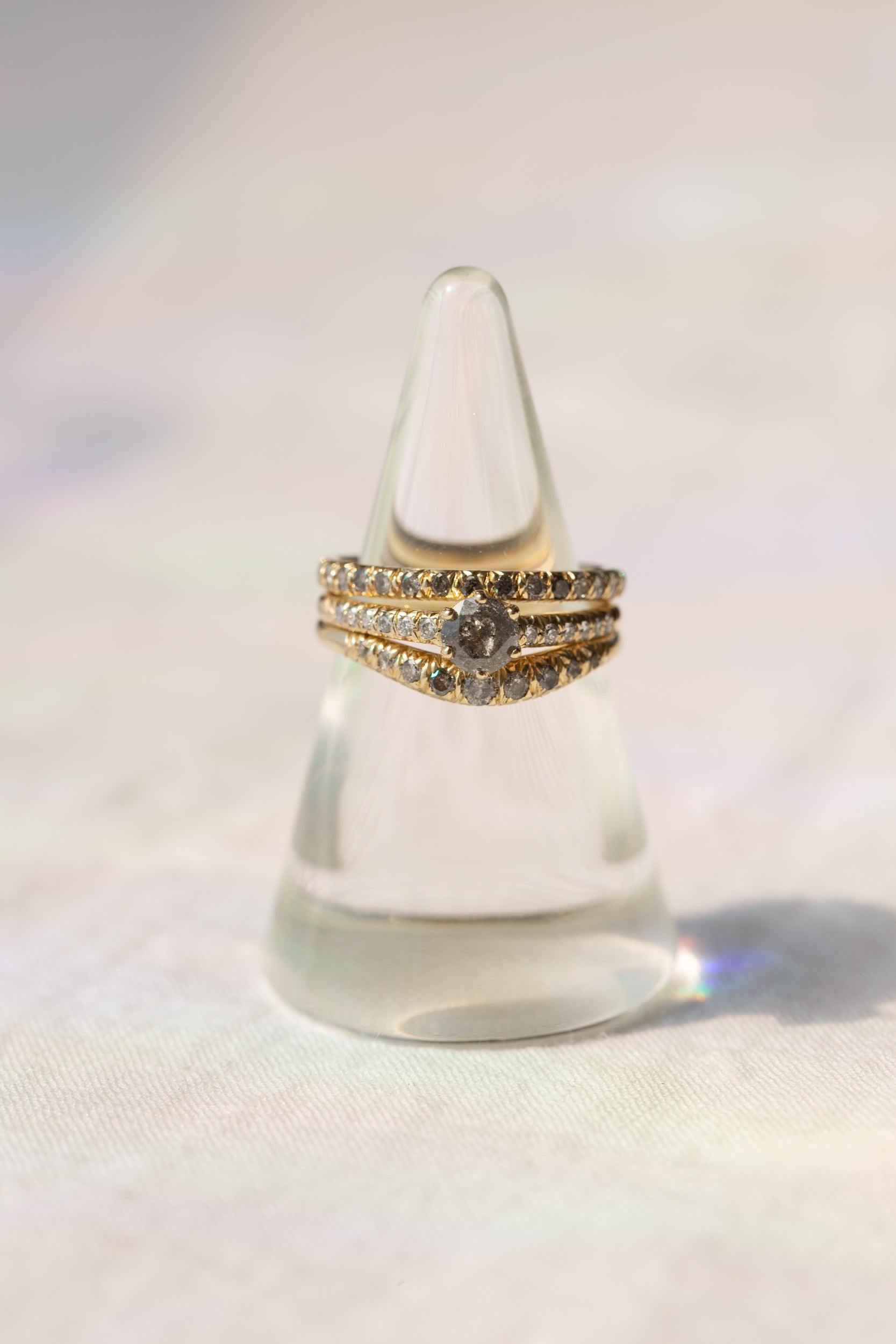 Soro Ring // Salt and Pepper Diamond