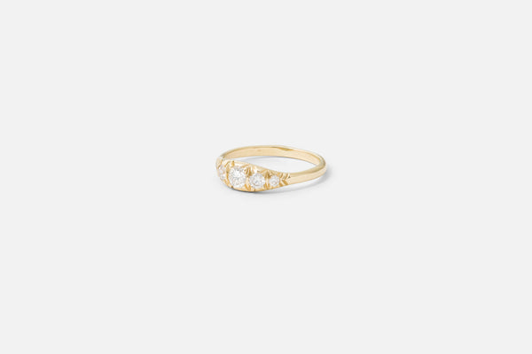 Brilliant Diamond Pavé Ovate IV Ring