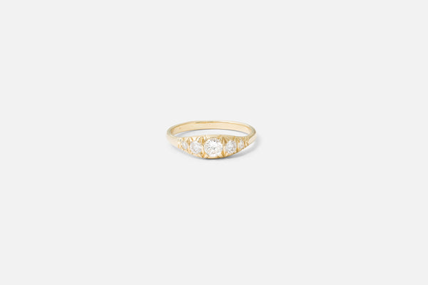 Brilliant Diamond Pavé Ovate IV Ring