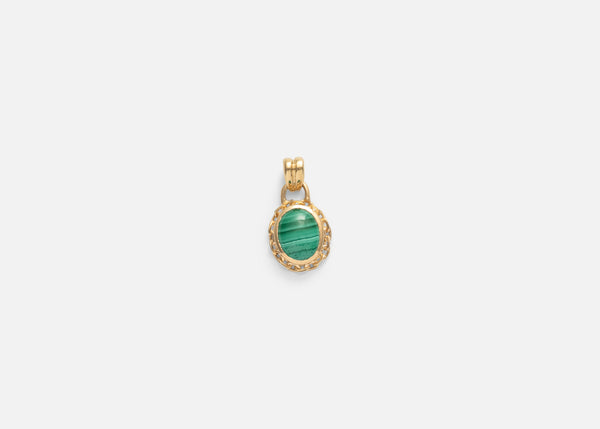 Malachite Oval Catene Charm