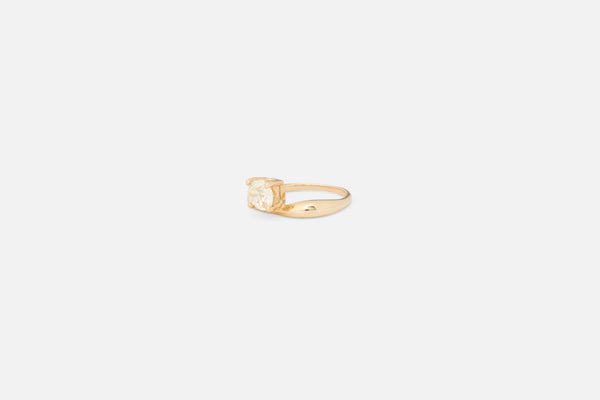 0.96CT One of a Kind Old Mine Cut Double Peak Solitaire