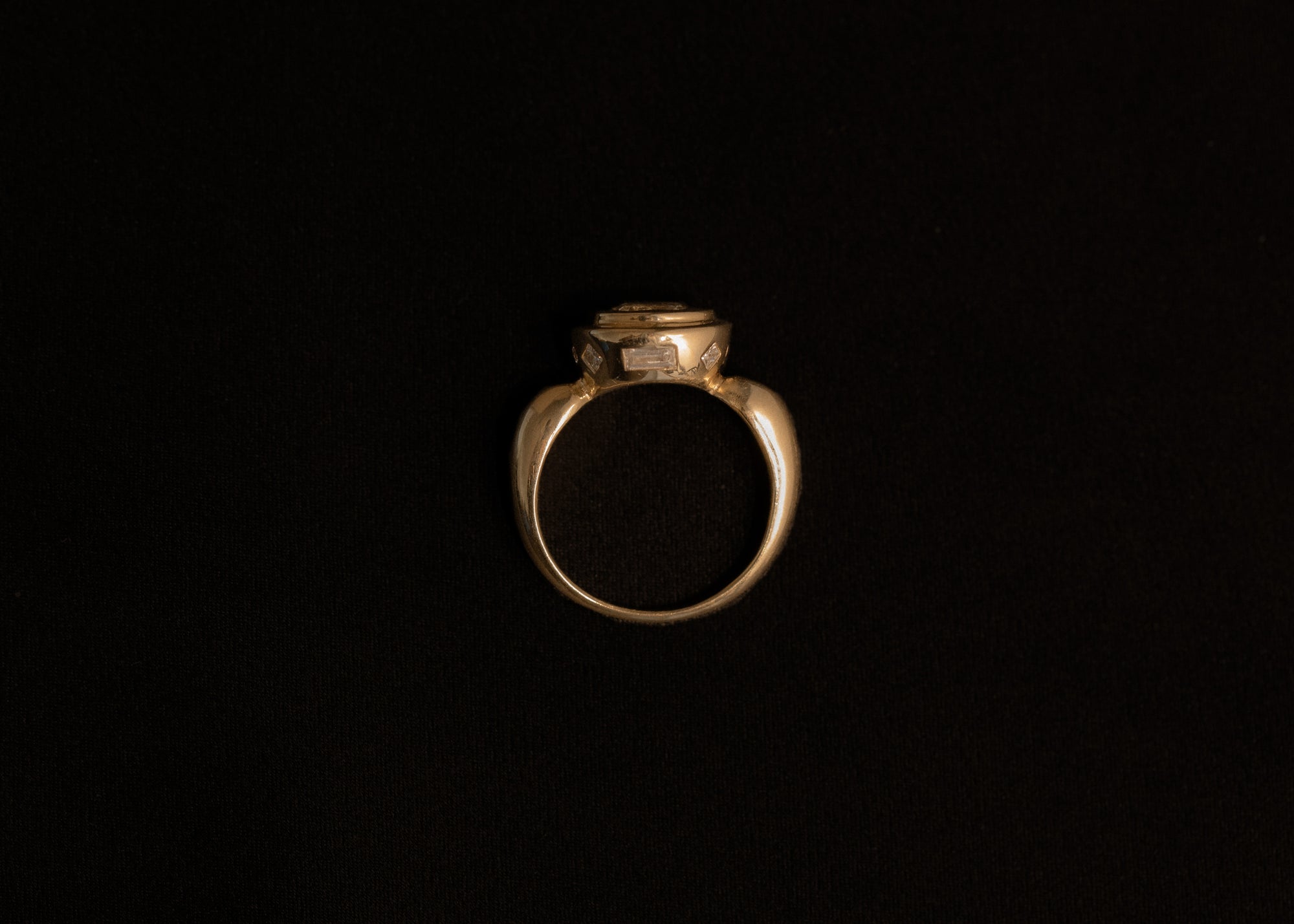 One of a Kind 0.84CT Emerald Cut Pictura Ring