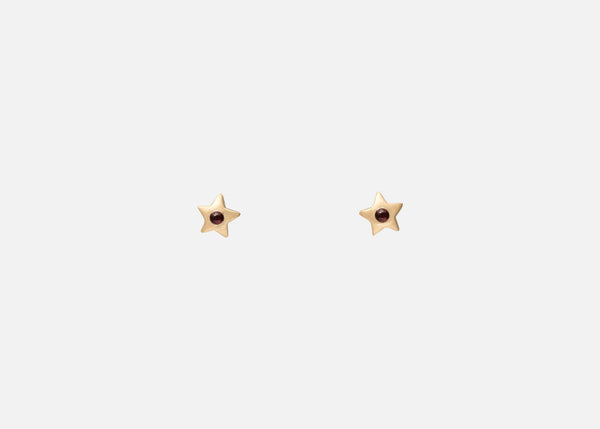 Garnet Stella Stud