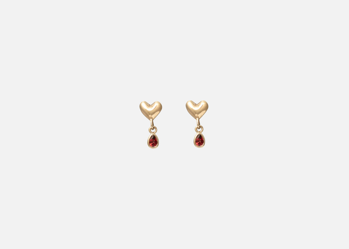 Garnet Viscera Earring