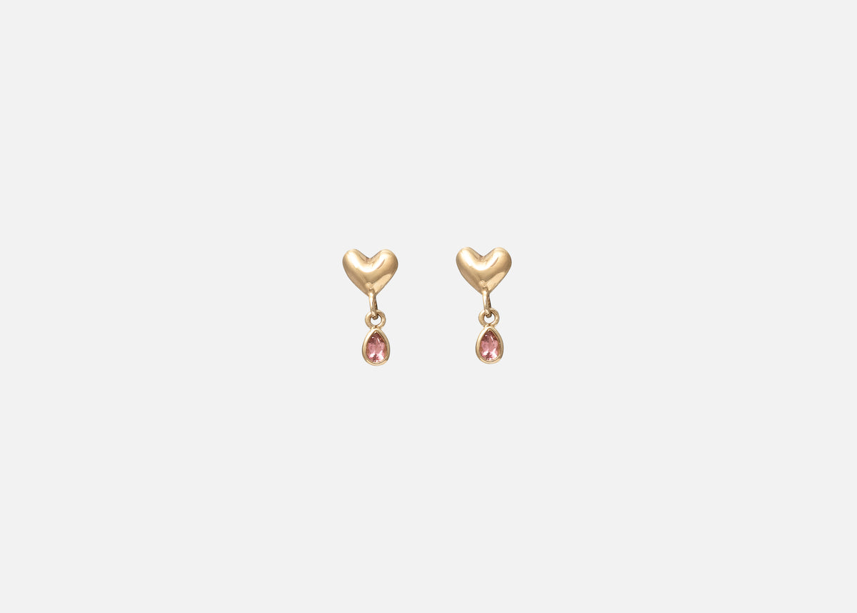 Pink Tourmaline Viscera Earring