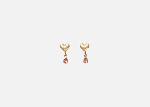 Pink Tourmaline Viscera Earring