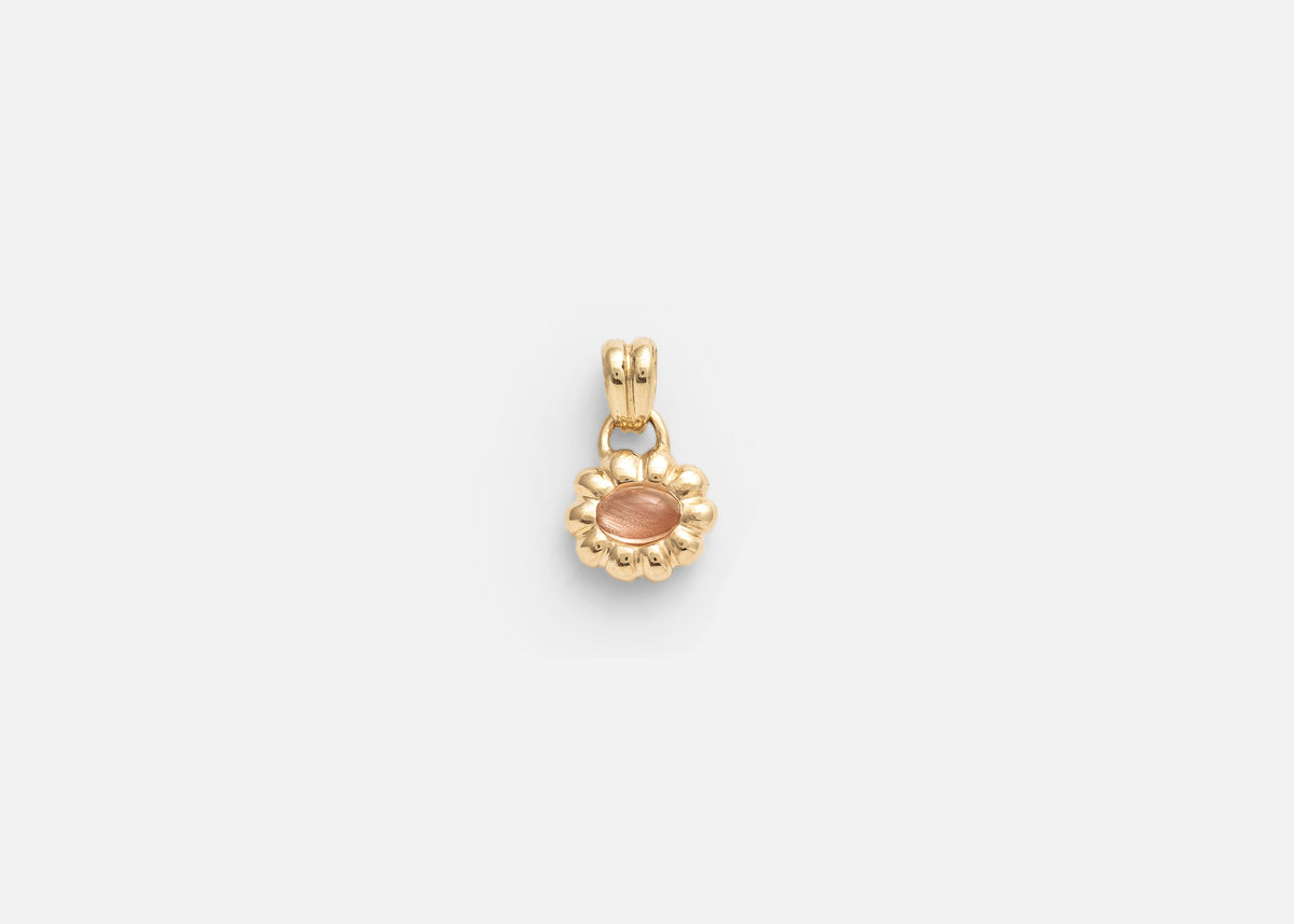 Sunstone Oval Flora Charm