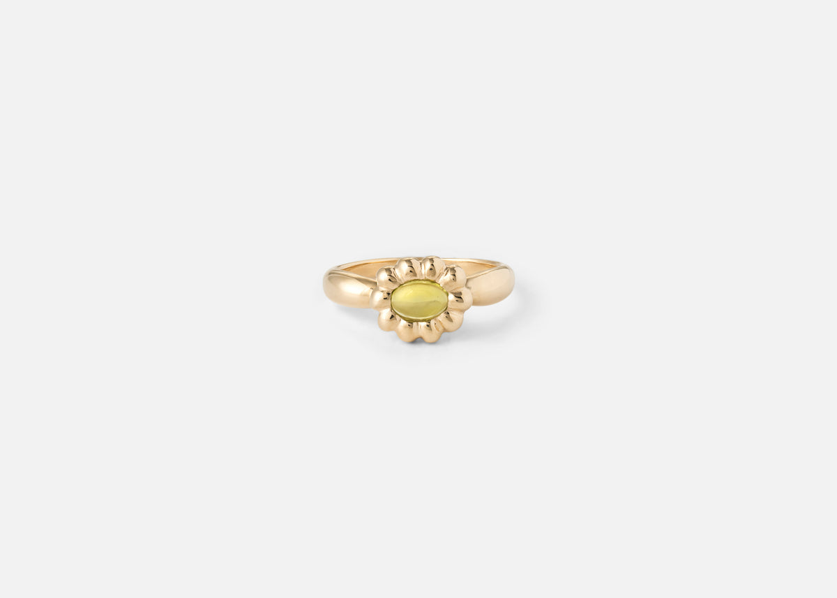 Peridot Oval Flora Ring