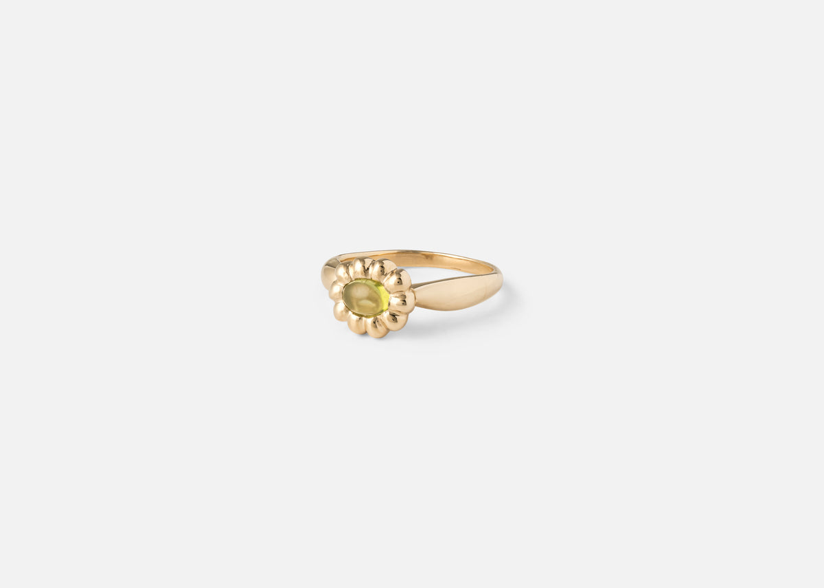 Peridot Oval Flora Ring