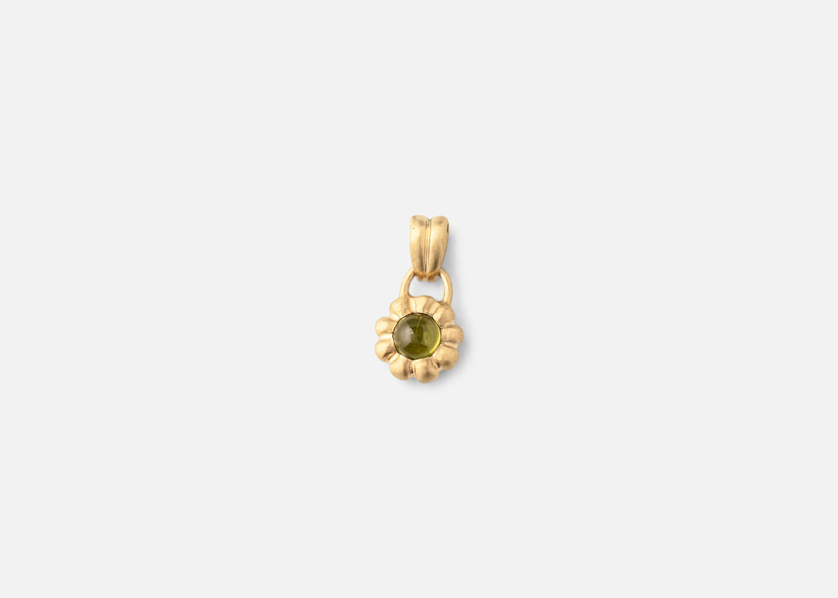 Peridot Round Flora Charm