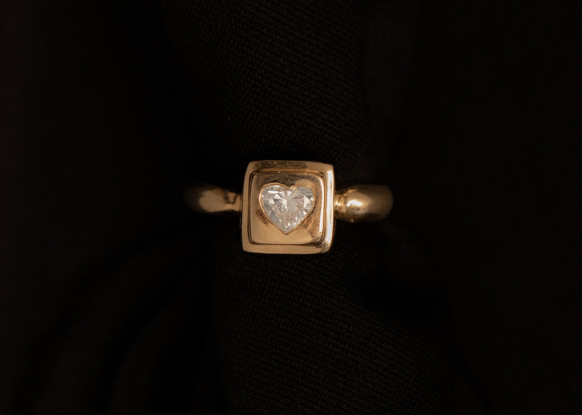 One of a Kind 0.41CT Heart Shape Pictura Ring