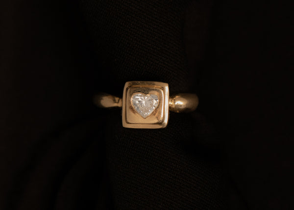 One of a Kind 0.41CT Heart Shape Pictura Ring