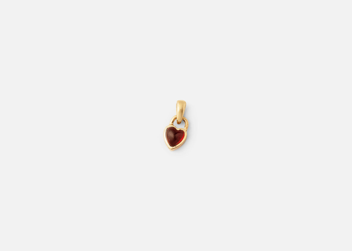 Garnet Cordis Charm