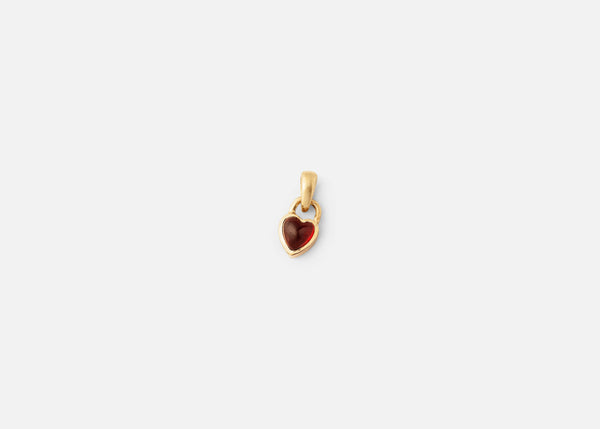 Garnet Cordis Charm