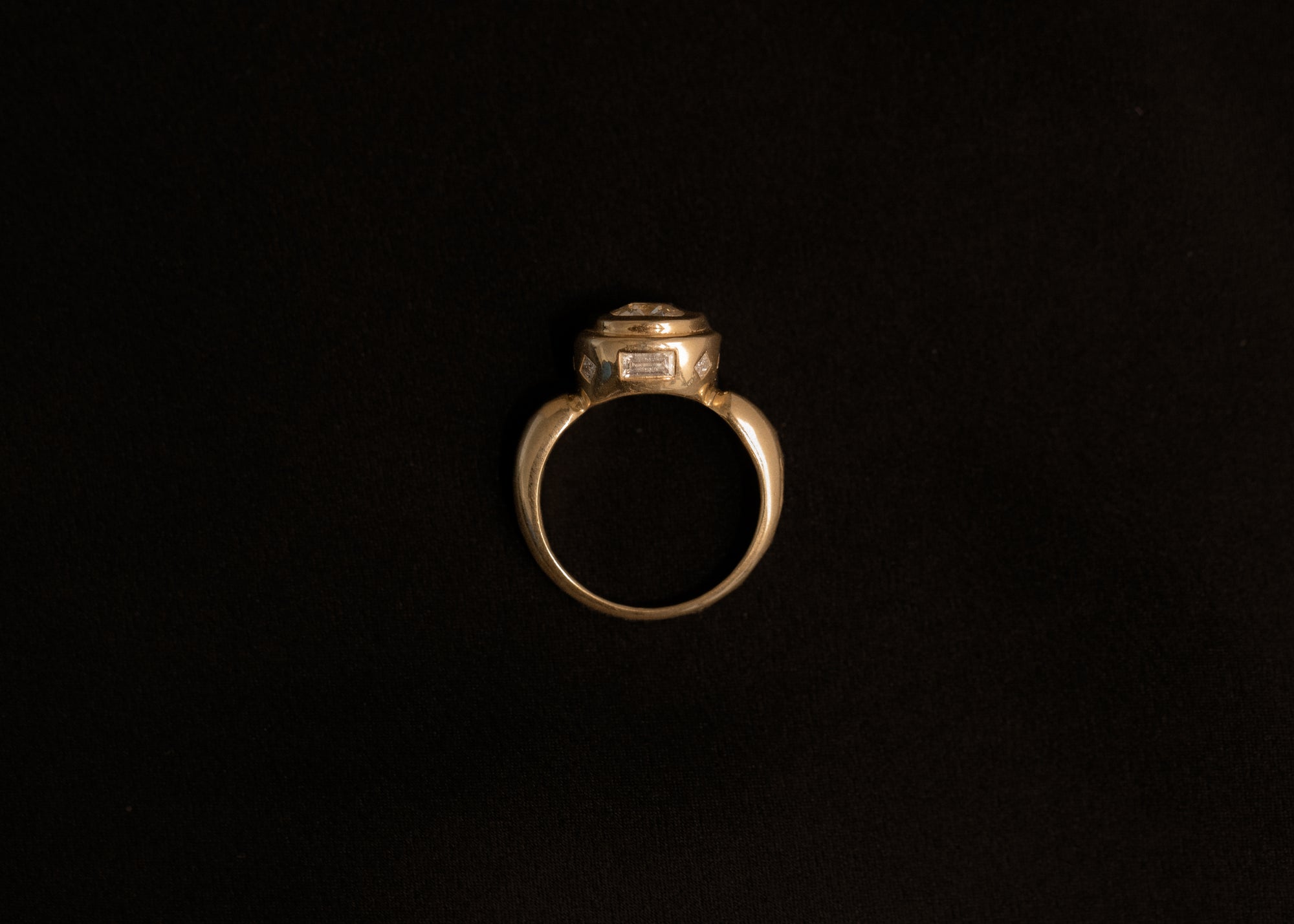 One of a Kind 0.64CT Old Mine Cut Pictura Ring