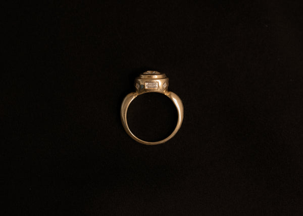 One of a Kind 0.64CT Old Mine Cut Pictura Ring