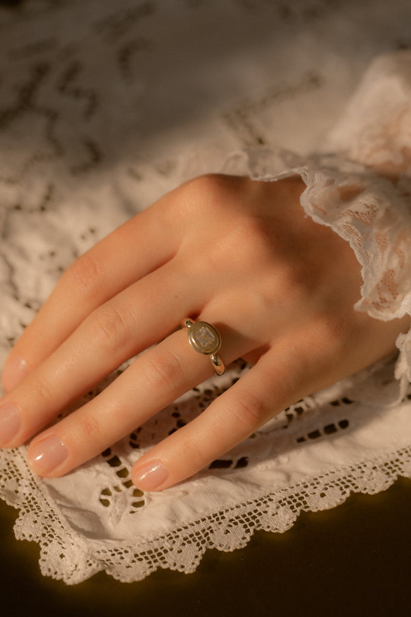 One of a Kind 0.84CT Emerald Cut Pictura Ring