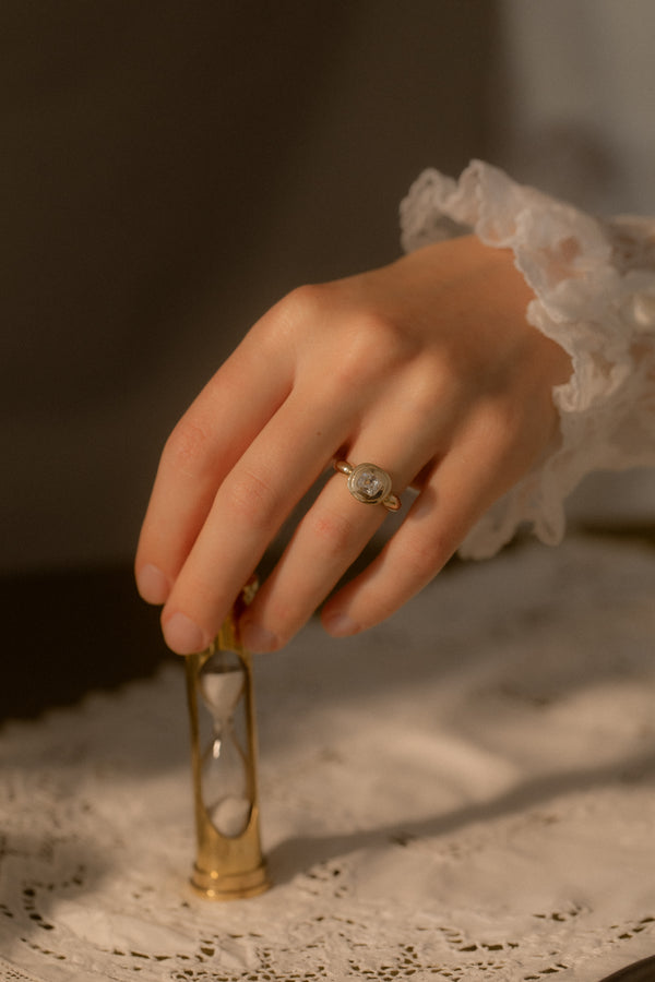 One of a Kind 0.64CT Old Mine Cut Pictura Ring