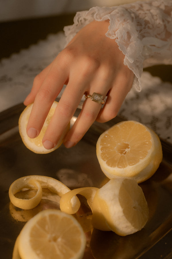 One of a Kind 0.45CT Pear Cut Pictura Ring