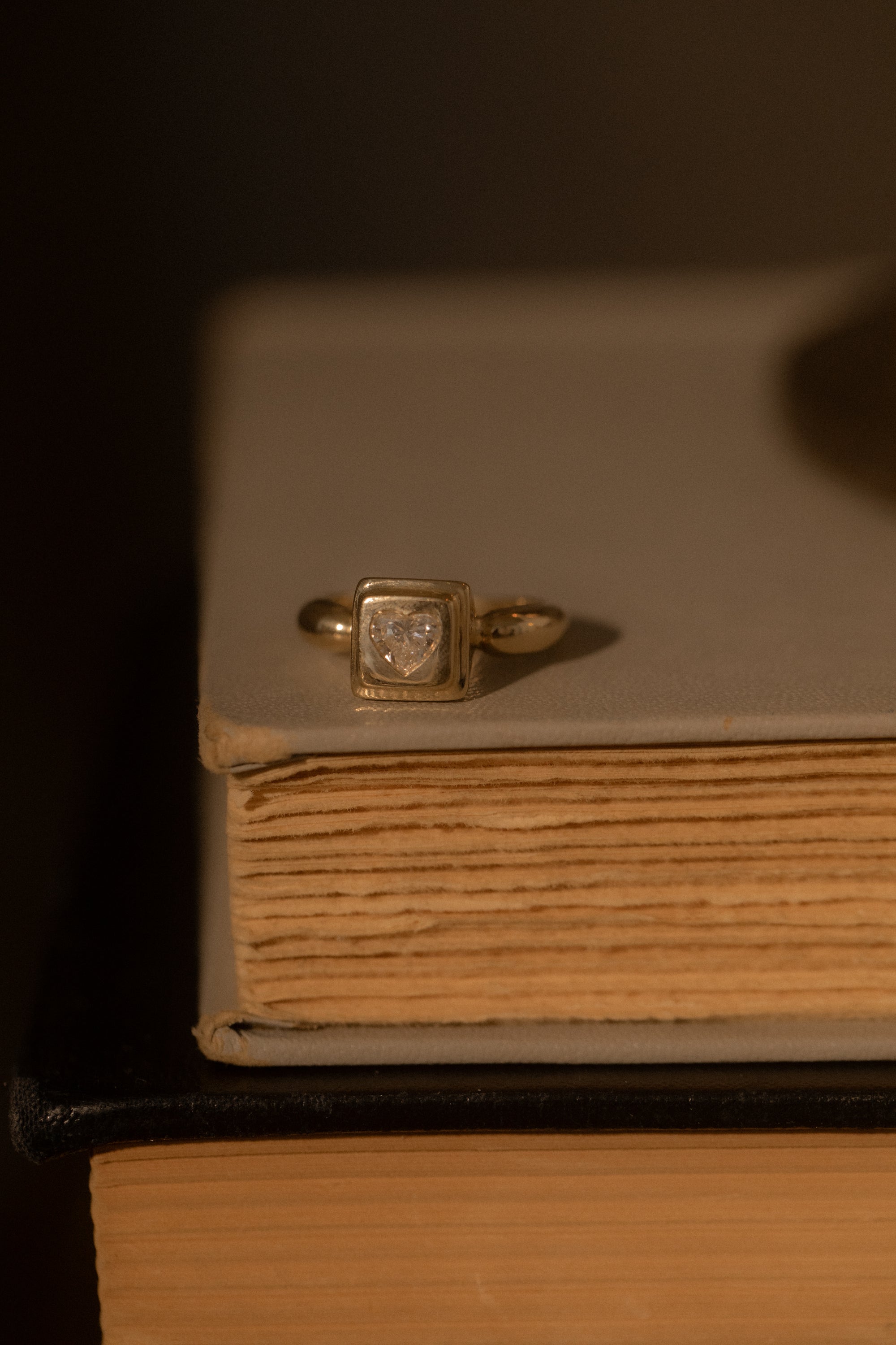 One of a Kind 0.41CT Heart Shape Pictura Ring