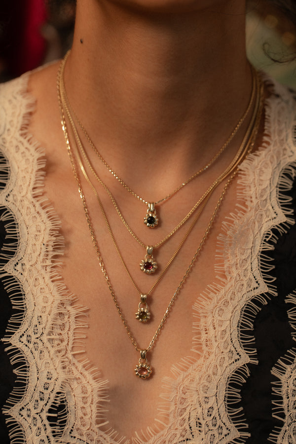 Green Tourmaline Oval Flora Charm