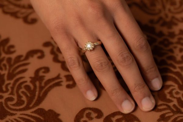 Diamond Round Flora Ring