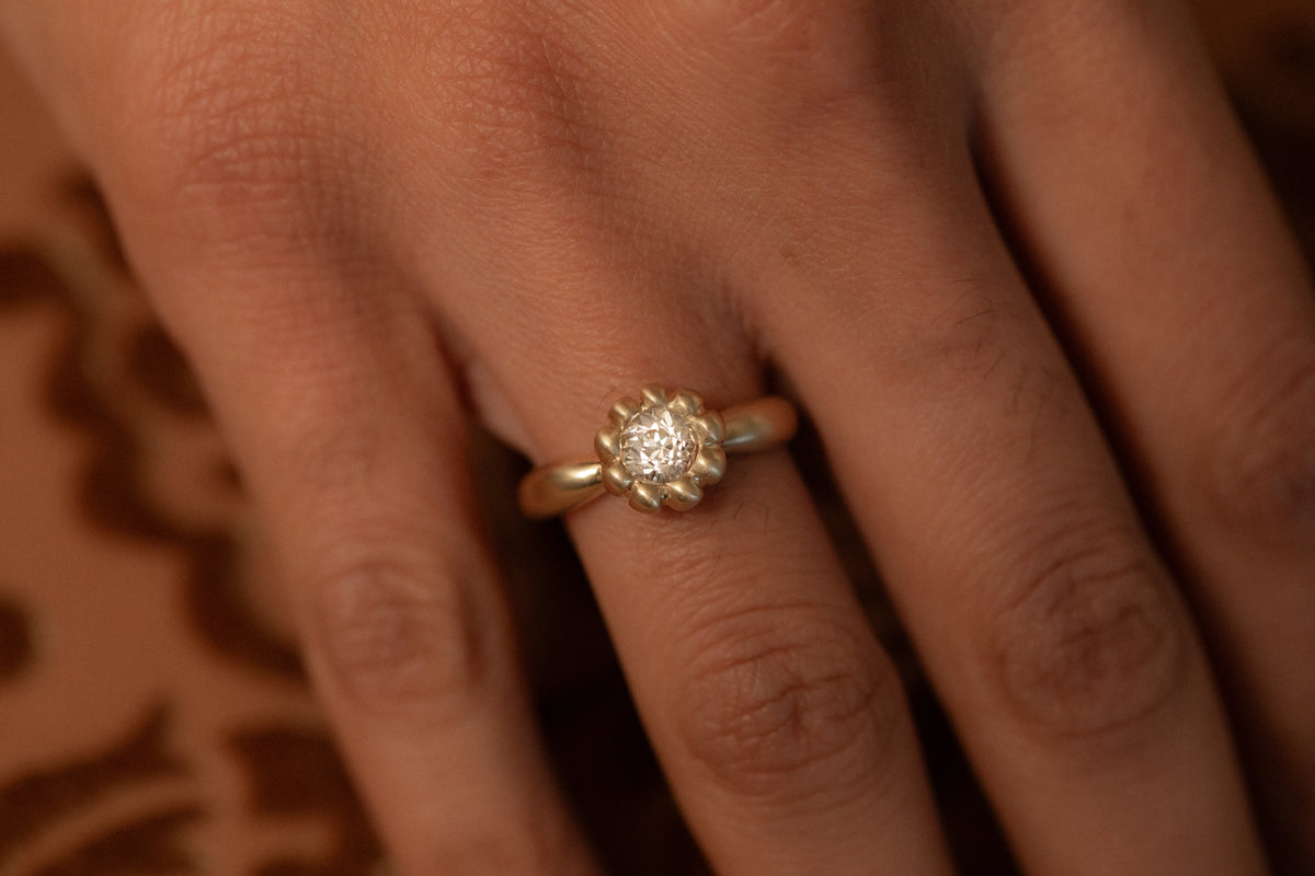 Diamond Round Flora Ring