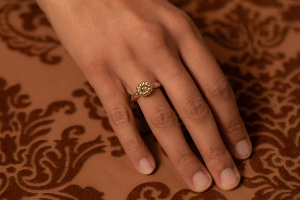Peridot Oval Flora Ring