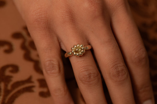 Peridot Oval Flora Ring