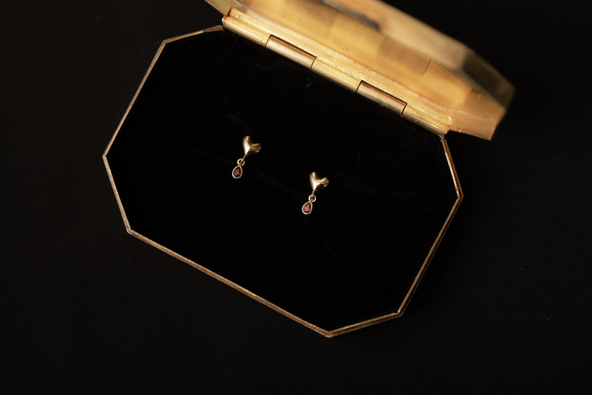 Garnet Viscera Earring