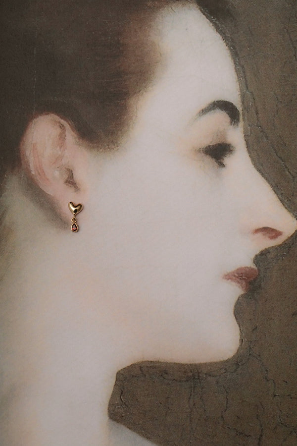 Garnet Viscera Earring