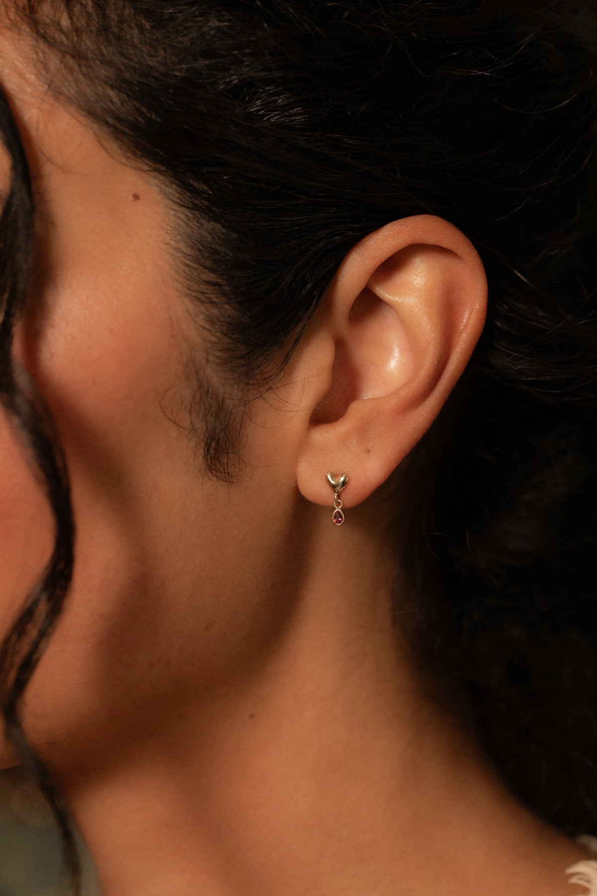 Garnet Viscera Earring