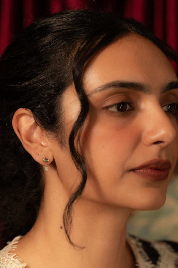 Blue Sapphire and Diamond Pictura Drop Earring II
