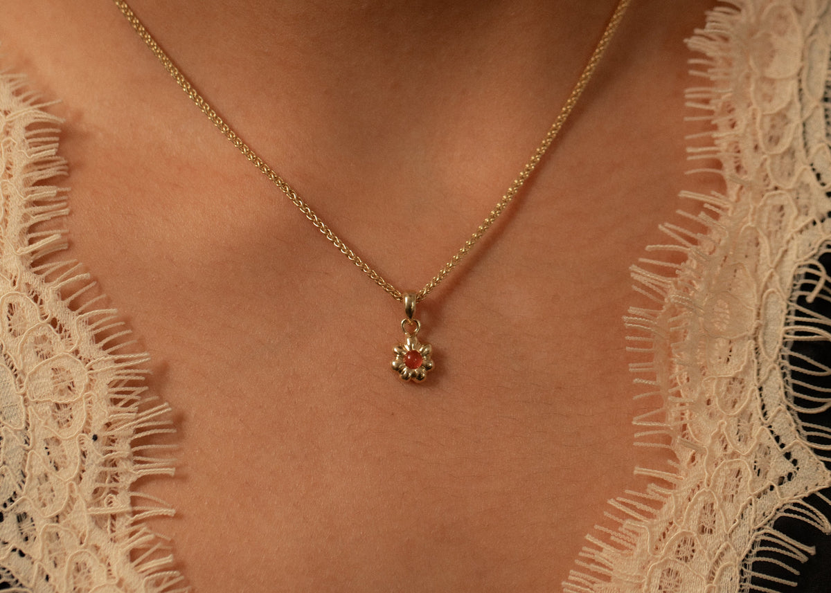 Carnelian Petite Flora Charm