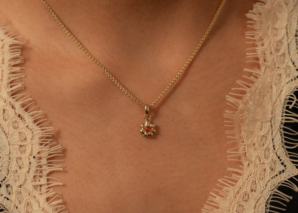 Carnelian Petite Flora Charm
