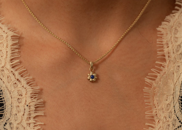 Lapis Petite Flora Charm