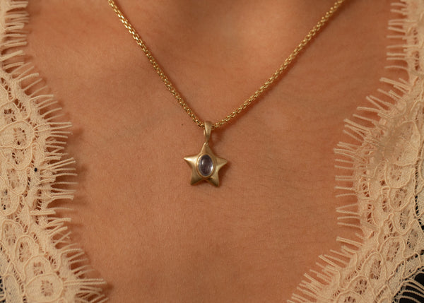 Rhodolite Garnet Stella Charm