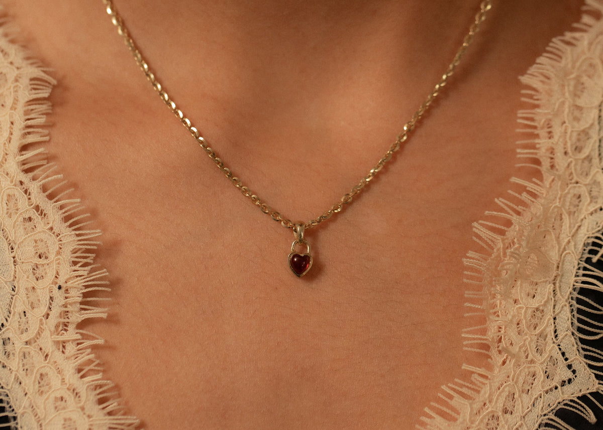 Garnet Cordis Charm