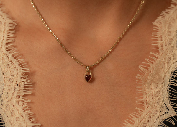 Garnet Cordis Charm