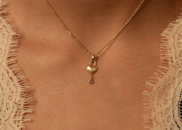 Dark Blue Sapphire Viscera Charm