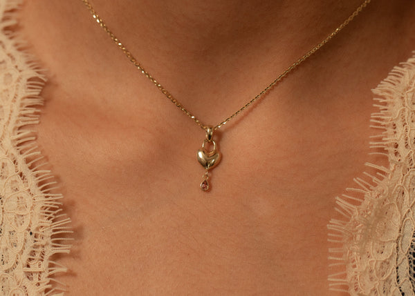 Pink Tourmaline Viscera Charm