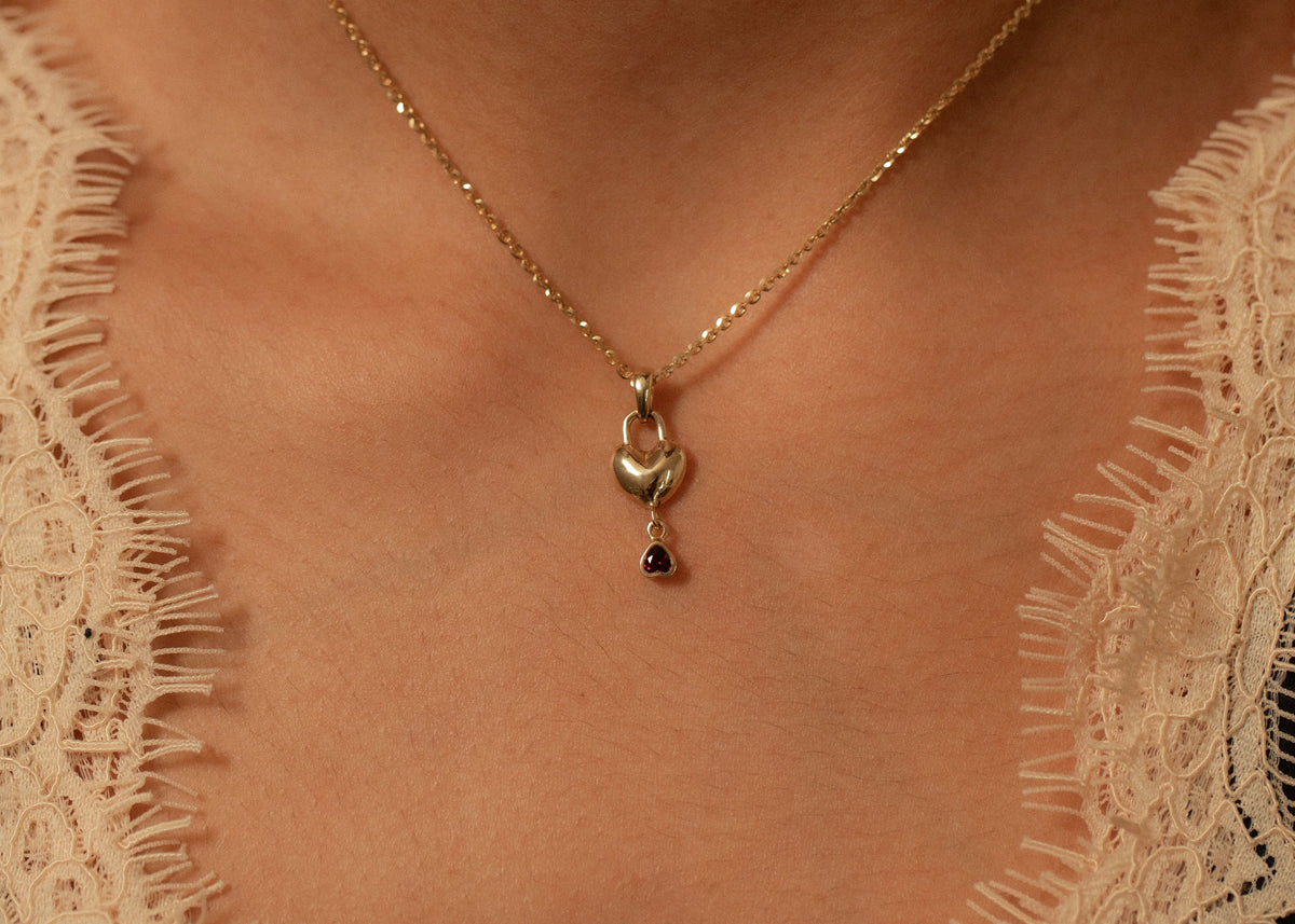 Dark Blue Sapphire Shadow Charm