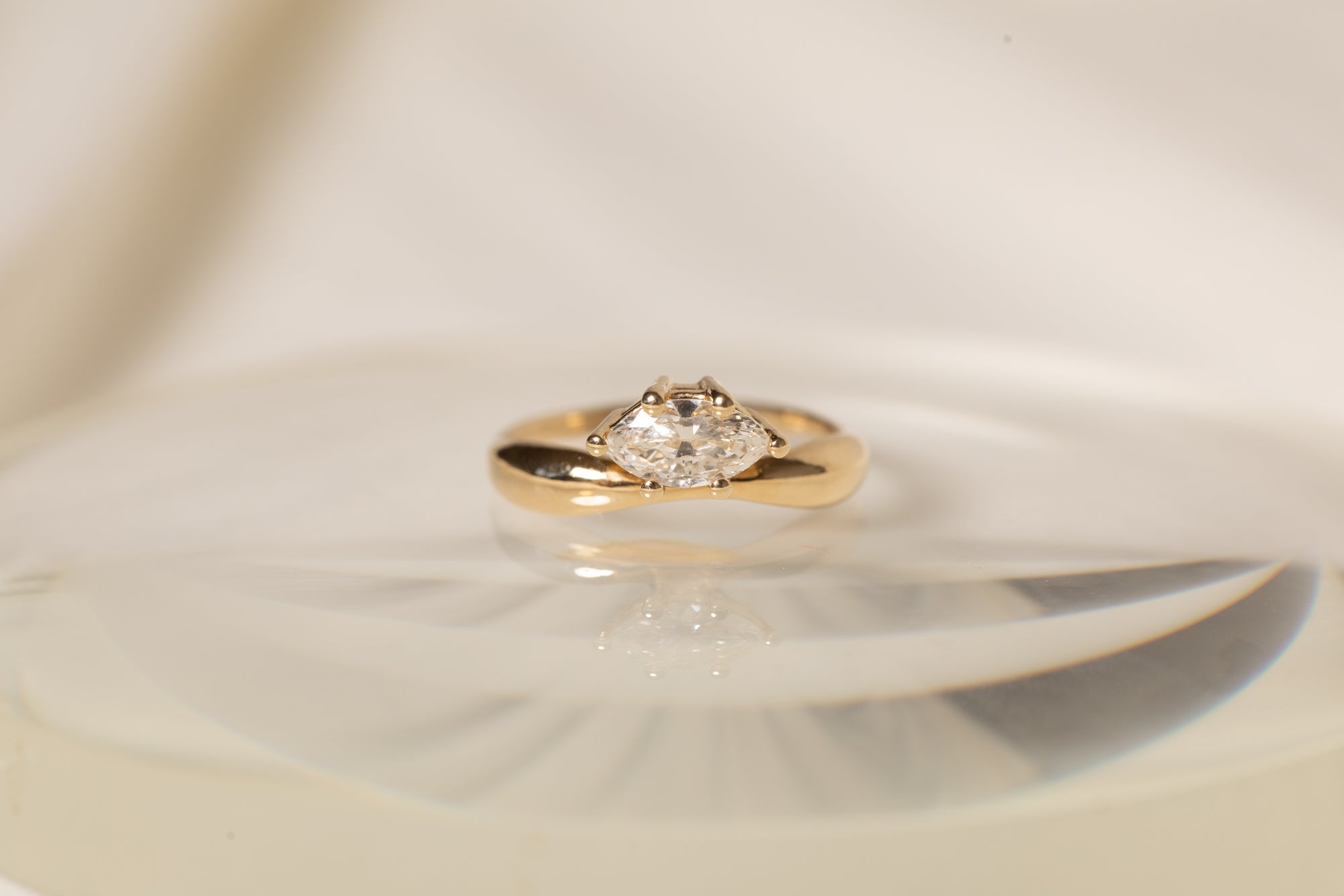 0.60CT One of Kind Marquis Pinch Solitaire