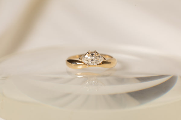0.60CT One of Kind Marquis Pinch Solitaire