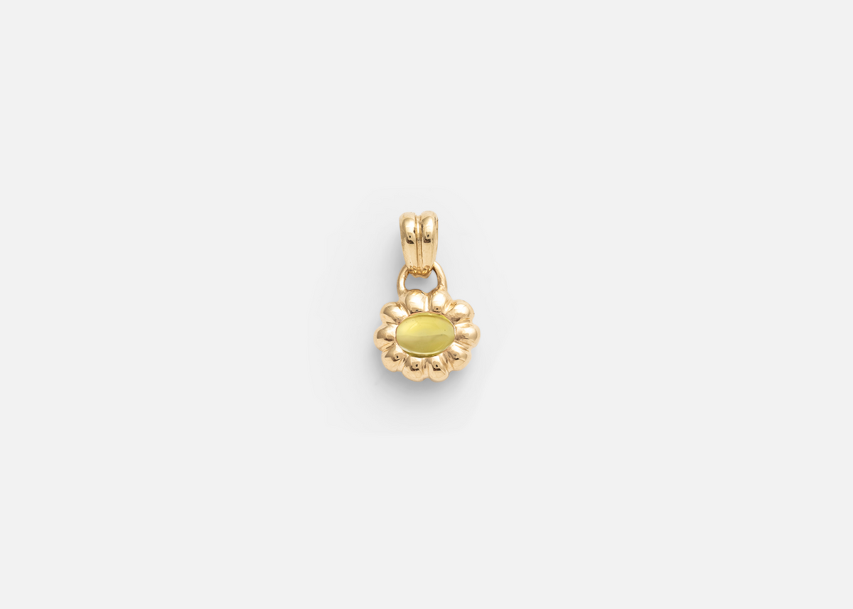 Peridot Oval Flora Charm