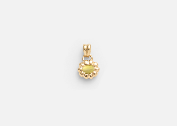 Peridot Oval Flora Charm